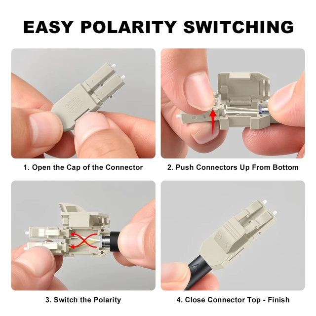 Alt view image 5 of 5 - FLYPROFiber- Outdoor OM3 Multimode LC to LC Fiber Patch Cable 125M/410ft