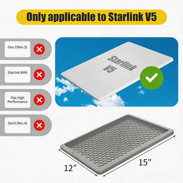 Alt view image 2 of 5 - TuoBak's Starlink V5 Silicone Protective Case, Starlink V5 Wall Mount