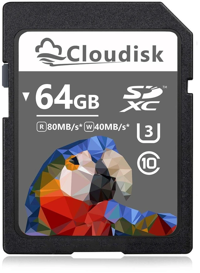 Main image of Cloudisk 64GB SD Card SDXC UHS-I Memory Card C10, U3, V30, 4K UHD, SD Card (64 GB)