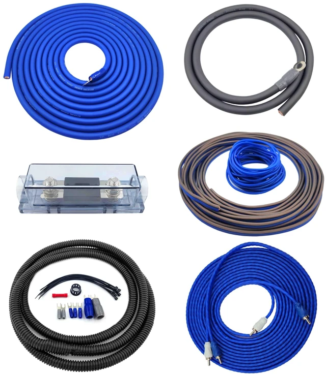 Main image of 4 AWG CCA Copper 1200 W Cable Car Audio Amp Wire Kit for Amplifier Wiring
