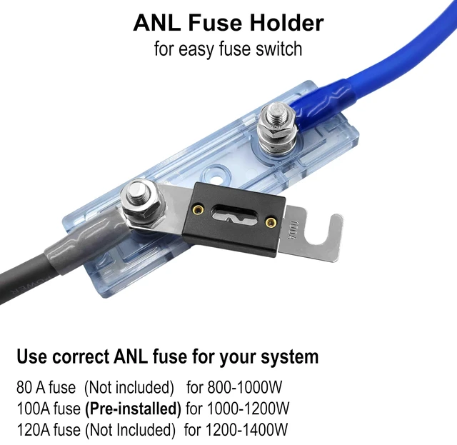 Alt view image 4 of 5 - 4 AWG CCA Copper 1200 W Cable Car Audio Amp Wire Kit for Amplifier Wiring