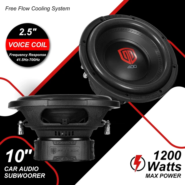 Alt view image 2 of 5 - PRORECK Audio 410 10" Dual Voice Coil, 1200W Max Power Loud Car subwoofer(Single) (10" Dual-4OHm)