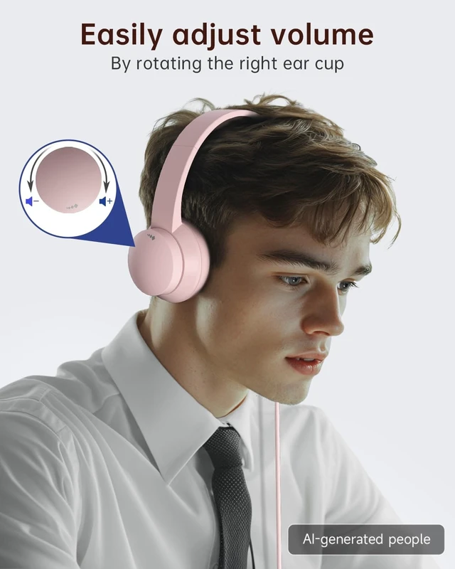 Alt view image 4 of 5 - AOC USB Headset with Microphone for PC, Noise-Canceling Mic, USB-A