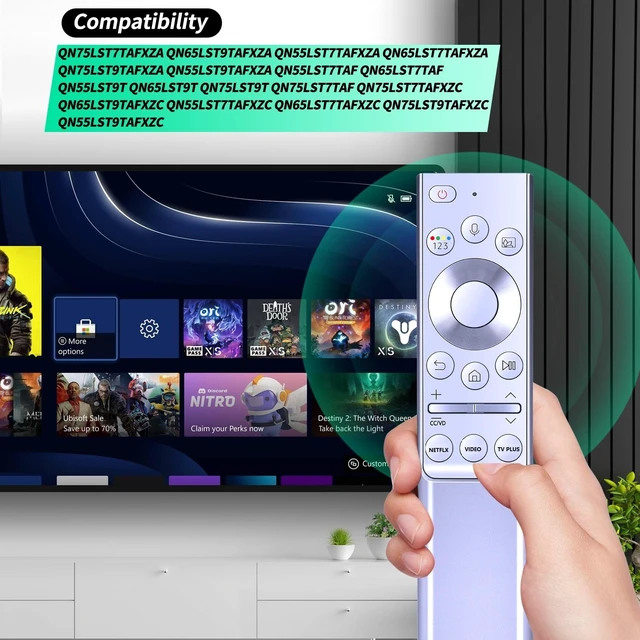 Alt view image 2 of 5 - WDZP New Voice Remote Control Replacement for Samsung The Terrace Full Sun Outdoor TV QN75LST7TAFXZA QN65LST9TAFXZA QN55LST7TAFXZA QN65LST7TAFXZA QN75LST9TAFXZA QN55LST9TAFXZA QN55LST7TAF QN65LS