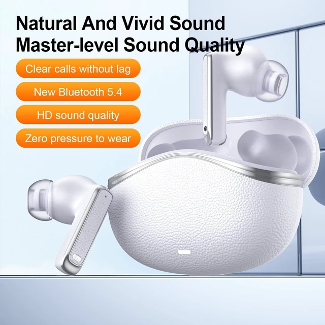 Alt view image 2 of 5 - Wireless Translator Earbuds Bluetooth 5.4 with Real-Time Translation App Support, 36H Battery Noise Reducing Headphones, Hi-Fi Stereo Sound, IPX5 Waterproof, USB-C Fast Charging, Built-in Mic (