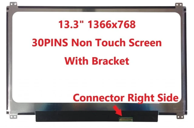 Alt view image 3 of 5 - Fullcom New LCD Replacement Screen (Non Touch) 13.3 Inch B133XTN01.6 HW0A HD 1366x768 30 Pin Matte for Lenovo 18200975 for Laptop/Display/Screen/LCD Application