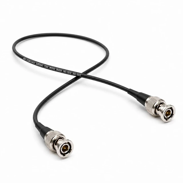 Alt view image 5 of 5 - AV-Cables 6G HD-SDI BNC to BNC Cable, 1855A, 100ft, Black