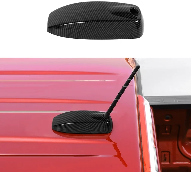 Main image of CheroCar Shark Fin Antenna Base Cover Roof Antenna Cover Trim Decoration Fit for 2023-2026 Chevy Colorado GMC Canyon Exterior Accessories,Black Carbon Fiber