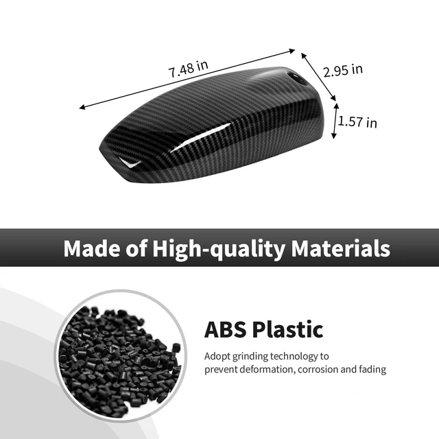 Alt view image 5 of 5 - CheroCar Shark Fin Antenna Base Cover Roof Antenna Cover Trim Decoration Fit for 2023-2026 Chevy Colorado GMC Canyon Exterior Accessories,Black Carbon Fiber