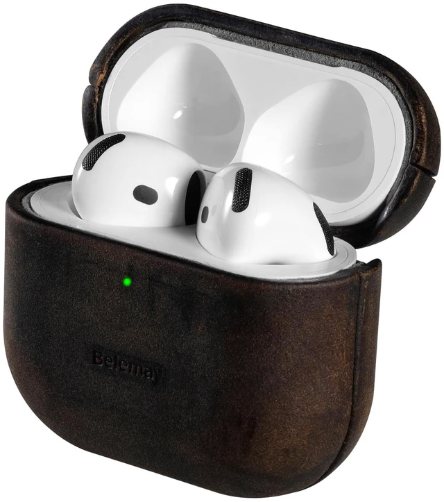 Main image of Belemay Crazy Horse Leather Case for AirPods 5 (2026) / AirPods 4 (2024)