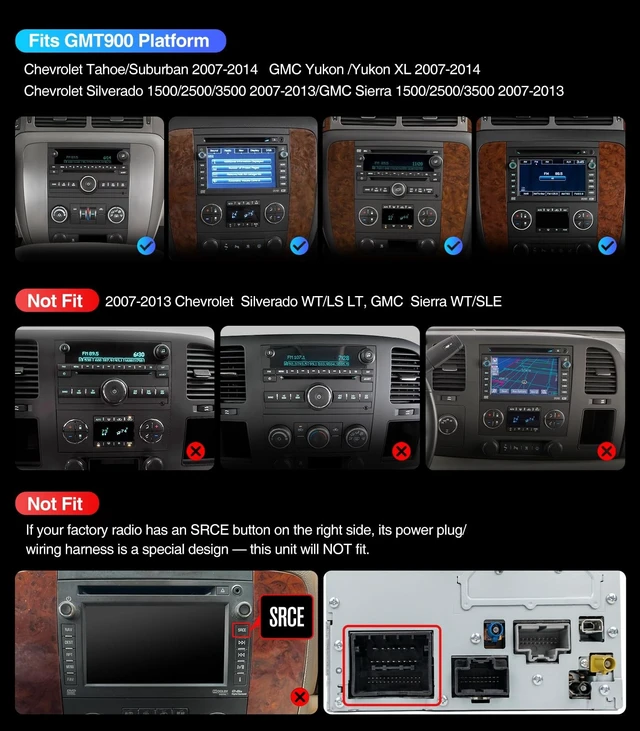 Alt view image 2 of 5 - 11.5" 4+64G Car Radio for 2007-2013 Silverado Tahoe Suburban Yukon Sierra