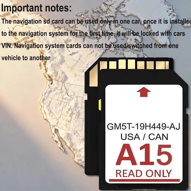 Alt view image 3 of 5 - 2025 2026 Latest A15 Navigation SD Card for Ford/Lincoln, Compatible with F-150 Explorer Expedition Fusion Edge Escape MKC MKZ MKX Sync 2, Navigation SD Card Maps Update USA/Canada, GM5T-19H449-AJ