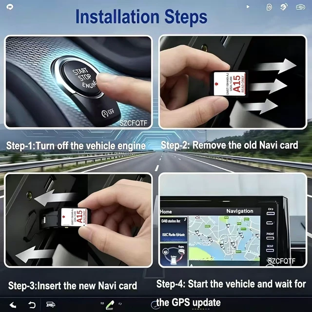 Alt view image 4 of 5 - 2025 2026 Latest A15 Navigation SD Card for Ford/Lincoln, Compatible with F-150 Explorer Expedition Fusion Edge Escape MKC MKZ MKX Sync 2, Navigation SD Card Maps Update USA/Canada, GM5T-19H449-AJ