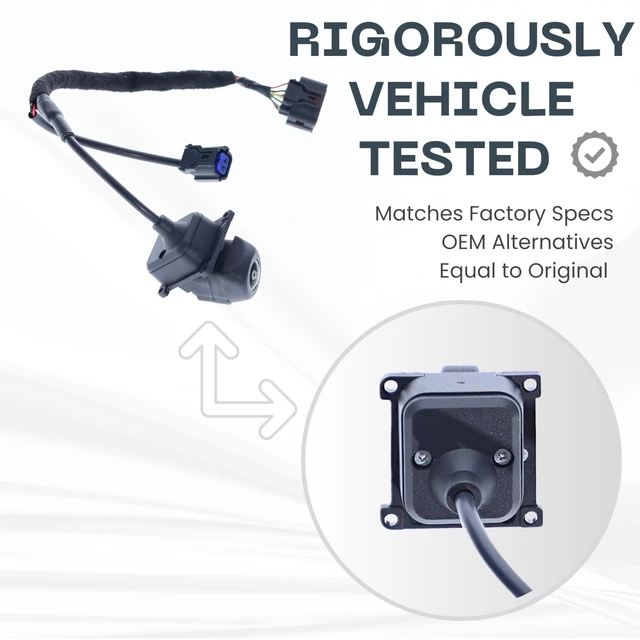 Alt view image 3 of 5 - Backup Camera Replaces for 2019 2020 2021 Hyundai Tucson w/Around View Monitor OE Part # 95766D3800 95766-D3800