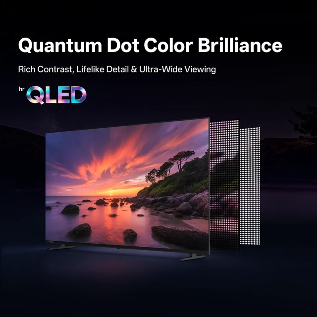 Alt view image 2 of 5 - HORION Roku TV 32" QLED Smart HD Television with Quantum Dot Color