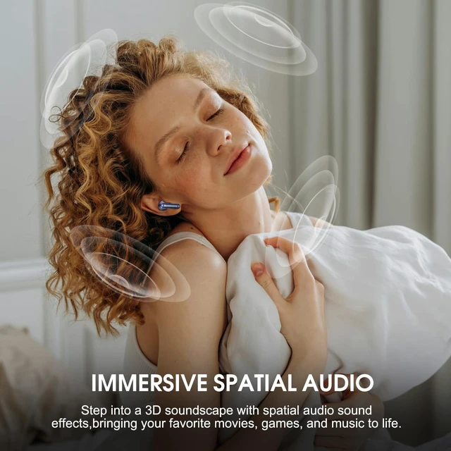 Alt view image 3 of 5 - Active Noise Cancelling Ear Buds Wireless Earbuds HiFi Sound 60H Playtime