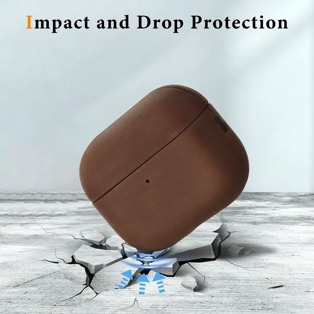 Alt view image 2 of 5 - Anlinser Genuine Leather AirPods Pro 3 Case Compatible with MagSafe