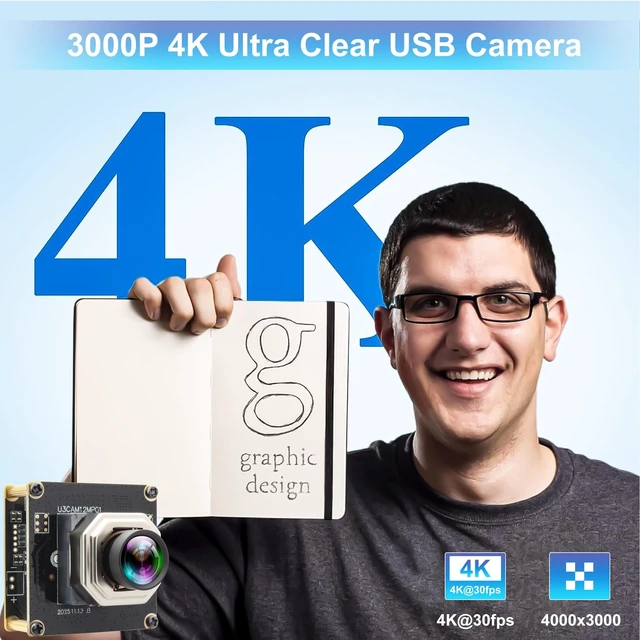 Alt view image 4 of 5 - IFWATER Autofocus USB3.0 High Speed Camera,230fps Ultra High Frame Rate,12MP 4K 90 HFOV Distortion-Free Lens,Plug&Play for Golf Swing Capture,Industrial Machine Vision 3D Printing Live Streaming