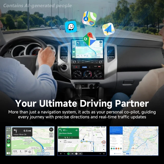 Alt view image 5 of 5 - XGU 10.2" Car Stereo for Toyota Tacoma 2005-2015 Apple CarPlay Android Auto