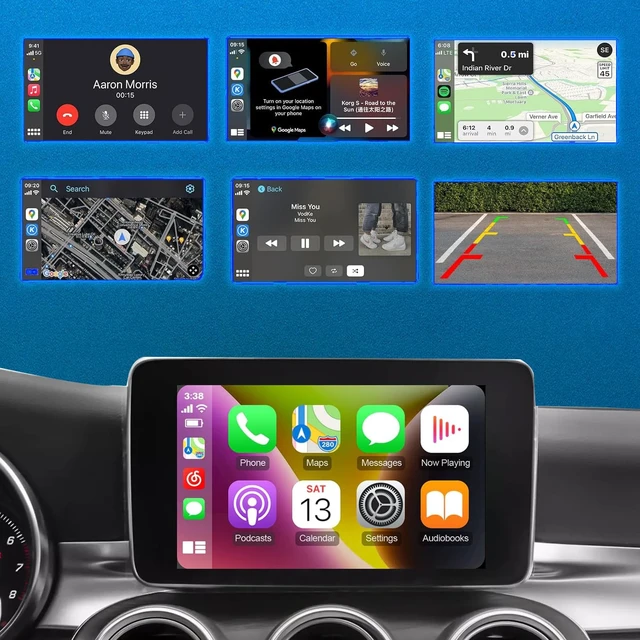 Alt view image 3 of 5 - Wireless Carplay/Android Auto Adapter for Mercedes Benz A B CLA GLA C E ML GL GLK SLK, with NTG 5.0 System with Bluetooth, USB, Mirroring, Camera, Voice Control for Mercedes Benz Accessories