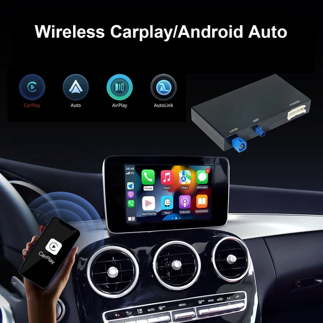 Alt view image 5 of 5 - Wireless Carplay/Android Auto Adapter for Mercedes Benz A B CLA GLA C E ML GL GLK SLK, with NTG 5.0 System with Bluetooth, USB, Mirroring, Camera, Voice Control for Mercedes Benz Accessories