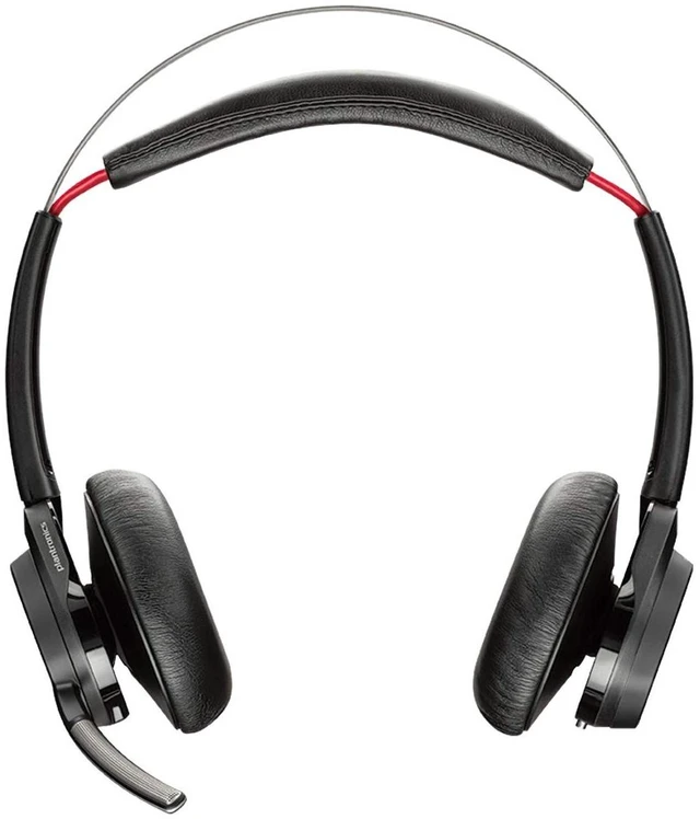Main image of Plantronics - Voyager Focus UC (Poly) - Bluetooth Dual-Ear (Stereo) Headset with Boom Mic -USB-A Active Noise Canceling -Connects to PC/Mac Compatible - Works with Teams (Certified), Zoom (w/o Stand)