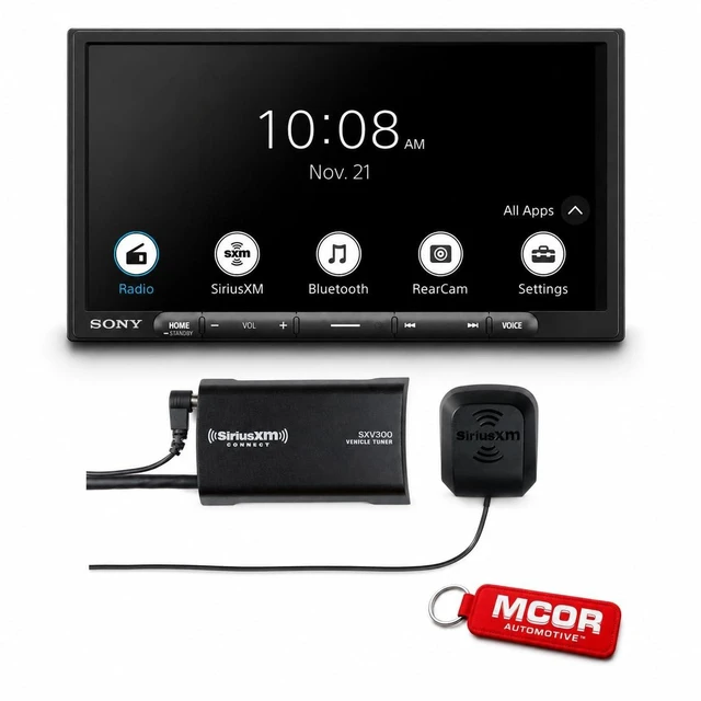 Main image of Sony XAV-AX3700 6.95" Media Receiver with Apple CarPlay, Android Auto, WebLink Cast, SiriusXM Ready + SXV300V1 SiriusXM Vehicle Tuner Bundle