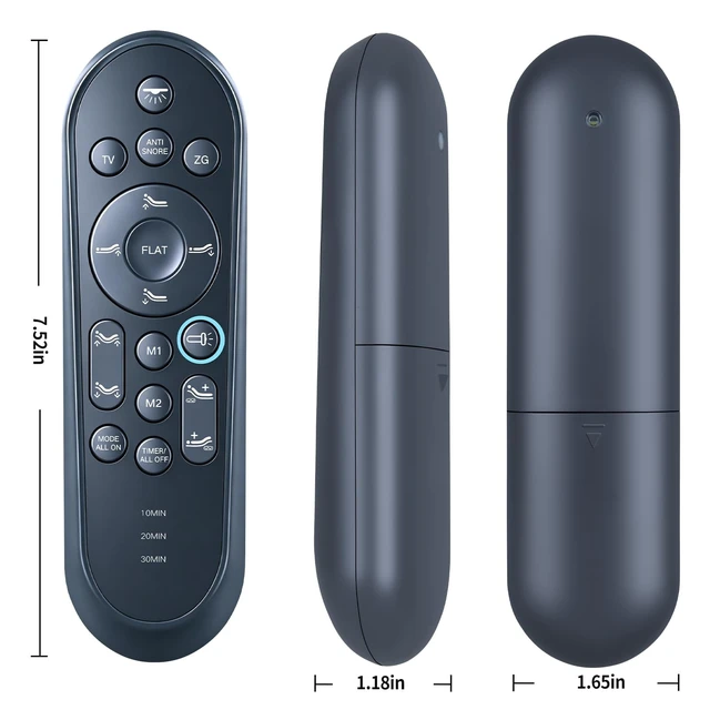 Alt view image 4 of 5 - Replacement Remote for Sven&Son Adjustable Bed Base C2, Richmat HJH159 Ble