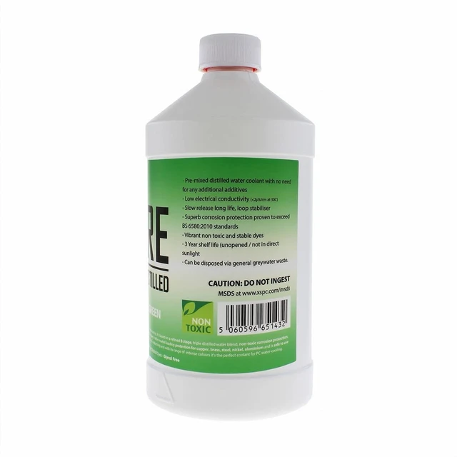 Alt view image 2 of 5 - XSPC Pure Premix Distilled PC Coolant, 1 Liter, UV Green