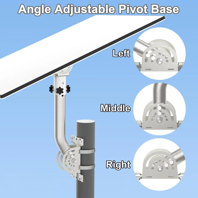 Alt view image 5 of 5 - bluedery Starlink Mount for Standard 4,4X,Gen 3 Dish, 13" Wall Mounting Kit
