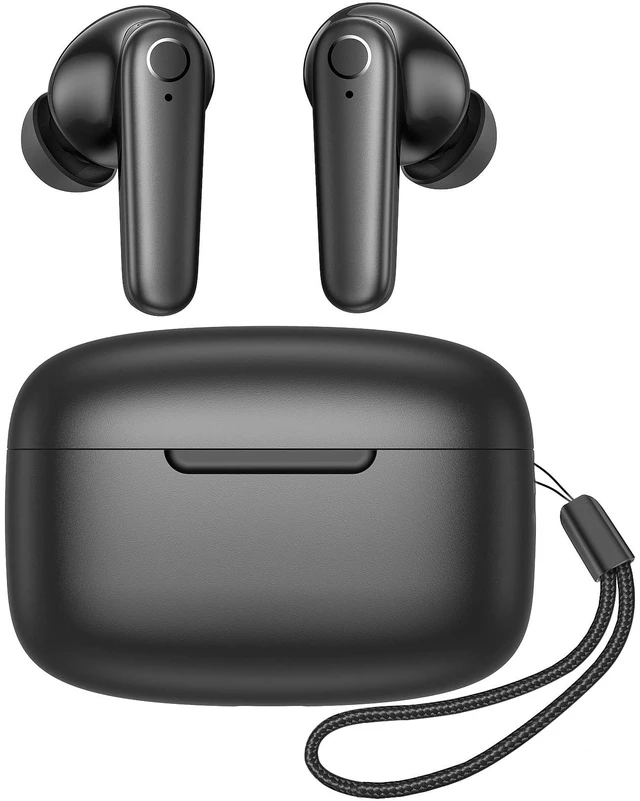 Main image of kurdene Wireless Earbuds Bluetooth 5.4 Headphones 60H Playtime Deep Bass Stereo Ear Buds with Mic Comfort Lightweight in Ear Earphones for Workout/Running Charcoal