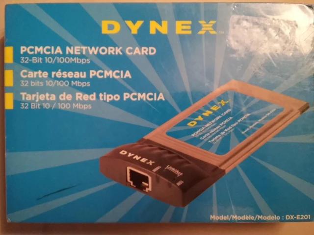 Main image of Dynex DX-E201 - Network adapter - CardBus - Ethernet, Fast Ethernet - 10Base-T, 100Base-TX