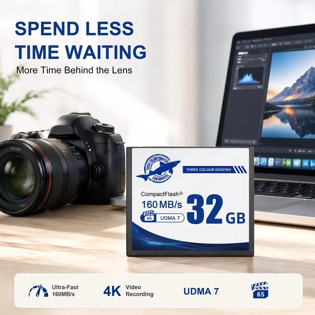 Alt view image 3 of 5 - Dogfish Compact Flash Memory Card 32GB, UDMA 7 Speed Up to 160MB/s