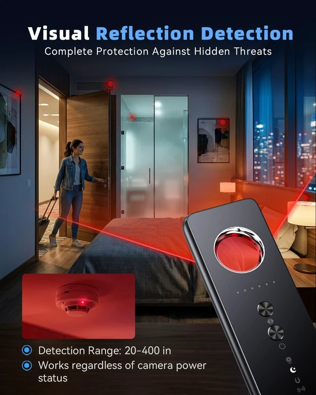 Alt view image 4 of 5 - 5-in-1 Hidden Camera Detector, RF Detector, Bug Detector, Privacy Pen