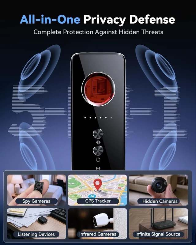 Alt view image 2 of 5 - 5-in-1 Hidden Camera Detector, RF Detector, Bug Detector, Privacy Pen