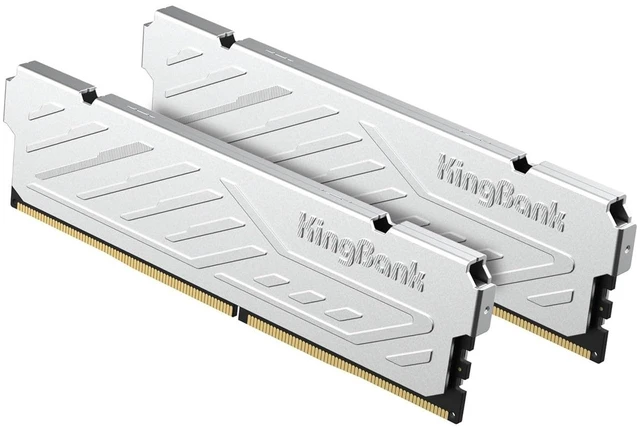 Main image of KingBank Computer Desktop Memory Ram DDR5 32GB(2x16GB) 6000MT/s CL36 1.35V Overclocking XMP 3.0 & AMD Expo with Heatsink for PC Gaming/Office/PS,Silver