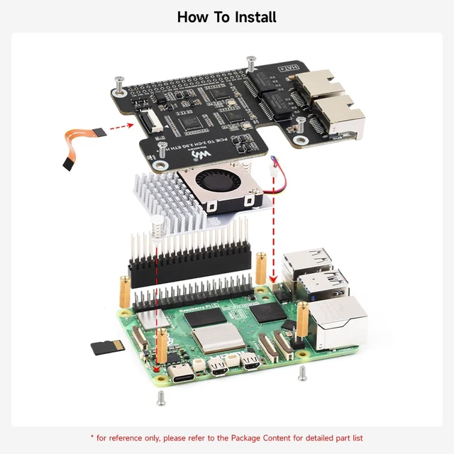 Alt view image 5 of 5 - KLAYERS PCIe to 2X 2.5G Ethernet Adapter Compatible wth RPi 5