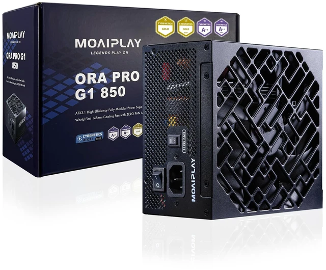 Main image of MOAIPLAY ORA PRO G1 850W Gold PSU ATX 3.1, Fully Modular, Quiet, Black
