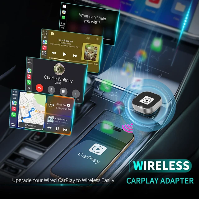 Alt view image 2 of 5 - COLLSCOONY Wireless CarPlay Adapter for iPhone - Mini USB Design, Plug & Play, Auto Connect,Convert Wired to Wireless CarPlay in Seconds, iOS 10+ Compatible (2025 Upgrade) for Cars 2016+