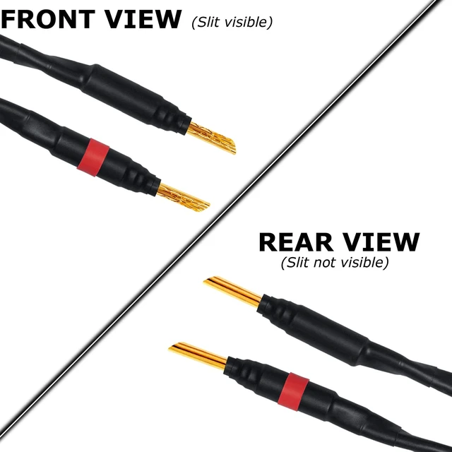 Alt view image 4 of 5 - WORLDS BEST CABLES 15 Foot - Canare 4S11 Audiophile Grade - HiFi Star-Quad Bi-Wire Speaker Cable Pair with Eminence Gold Banana Connectors