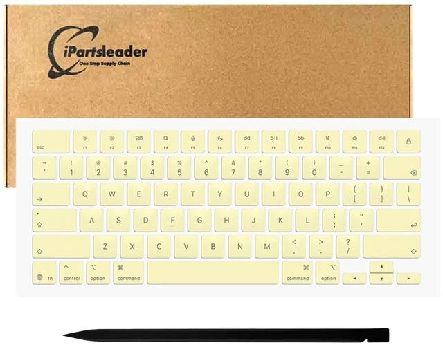 Main image of iPartsleader Replacement Keycaps Keys US English for MacBook Neo A3404 (13-inch,A18 Pro,2026) U.S. Keyboard Key Caps 78PCS Full Set Kit EMC 8984 Authentic (Citrus/Yellow)