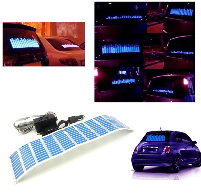 Alt view image 3 of 5 - WONFAST Sound Music Beat Activated Car Sticker Equalizer Rhythm Blue Cube LED Flash Light Audio Voice Rhythm Lamp(90x25CM)