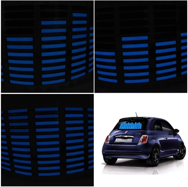 Alt view image 4 of 5 - WONFAST Sound Music Beat Activated Car Sticker Equalizer Rhythm Blue Cube LED Flash Light Audio Voice Rhythm Lamp(90x25CM)