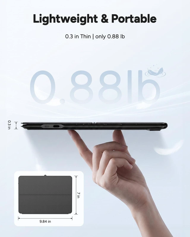 Alt view image 3 of 5 - Universal Keyboard Wired & Dual Bluetooth for Tablet & Phone, Plug & Play Keypad for iPad, Z Fold & Galaxy Tab & Idea Tab, Wireless Keypad w/ Trackpad & Stand & Backlit for iOS/Android/macOS/Wi