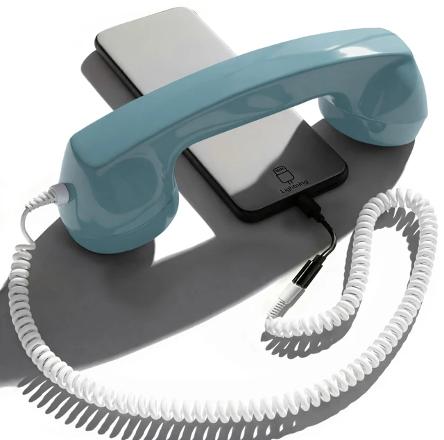 Main image of Opis Technology 60s Micro Retro Phone Handset for Smartphones, Azure