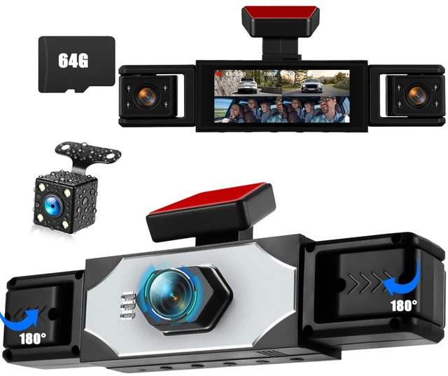 Main image of 360 Degree View Dash Cam for Cars,4 Channel Dash Cam Car Camera