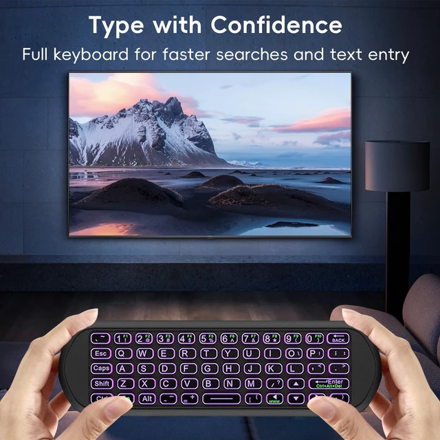 Alt view image 4 of 5 - iPazzPort Air Mouse Remote Keyboard, 2.4G & Bluetooth, IR Learning