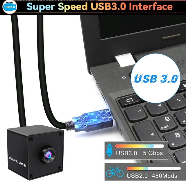 Alt view image 4 of 5 - ELP High Speed Global Shutter USB3.0 Camera, 720P/200fps, 1200P/120fps, USB3.0/2.0 20Pin Wide Angle 100degree Cameras for Windows, Linux, Mac, Pi, Fast Frame AR0234 Webcam for PC Laptop Jetson Nano