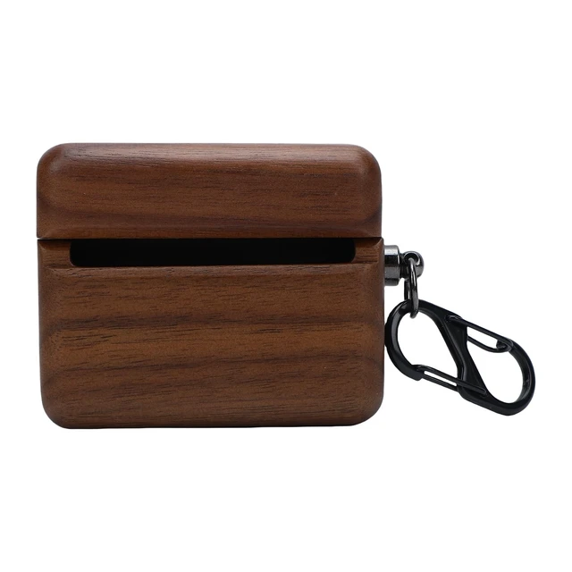 Alt view image 2 of 5 - LICAEVEY Wooden Earbuds Protective Case Cover Fit for Bowers Wilkins Pi8, Hand Polished Handmade Wireless Bluetooth Earbuds Charging Case Cover Anti Drop Walnut