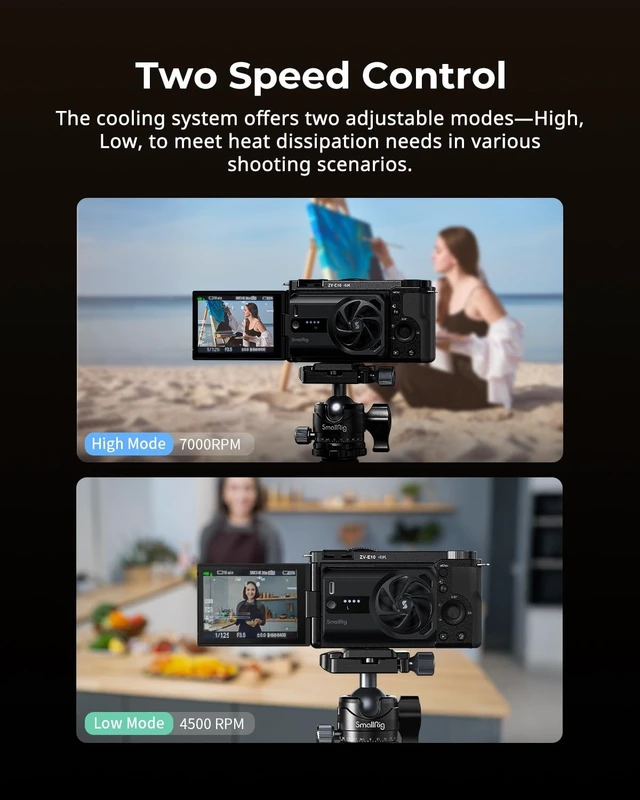 Alt view image 5 of 5 - SMALLRIG Cooling Fan Built-in Battery, External Camera Cooling System